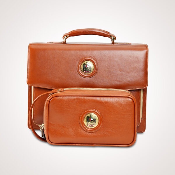 Genuine Leather Briefcase & Travel Kit